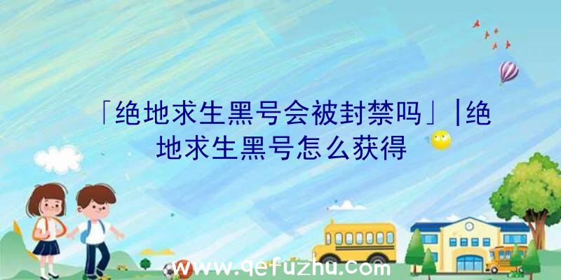 「绝地求生黑号会被封禁吗」|绝地求生黑号怎么获得